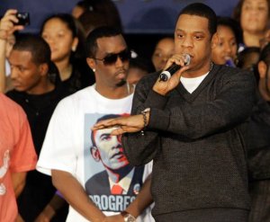 Jay-Z speaks to Barack Obama